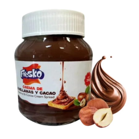 CREMA DE AVELLANAS Y CACAO FRESKO
